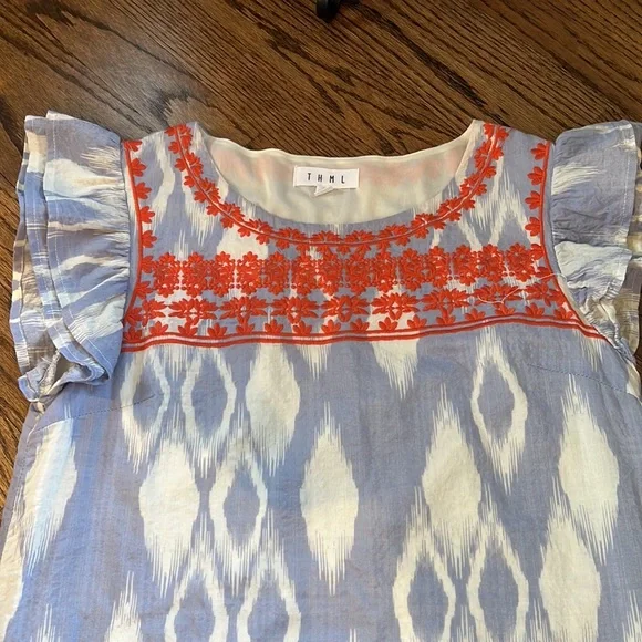 THML Embroidered Geometric Mini Dress - Picture 2 of 7